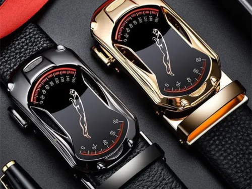Sports Car-Inspired Fashion: Men’s Automatic Buckle Belts