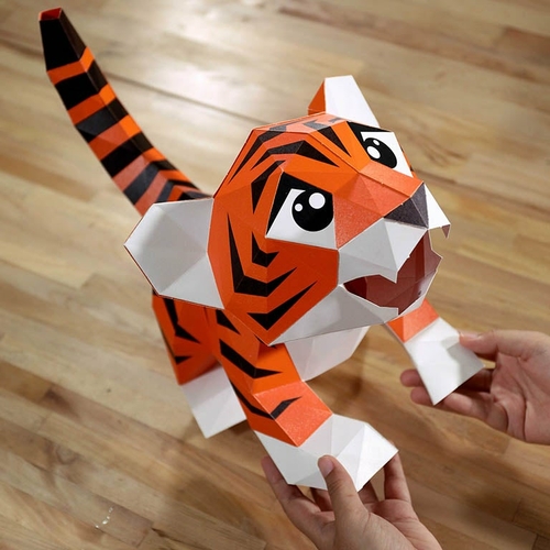 paper craft baby tiger 24