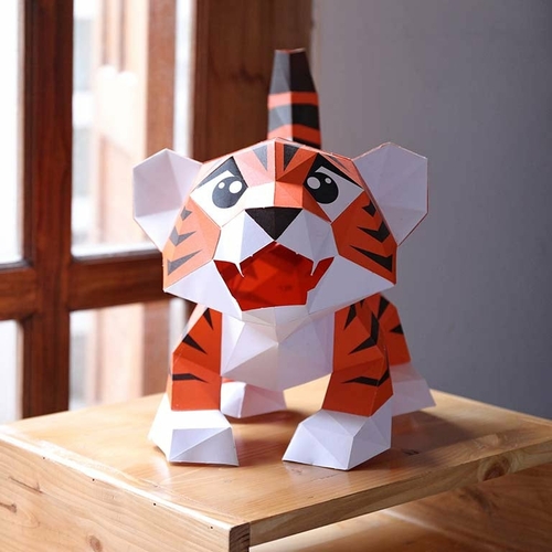 paper craft baby tiger 26